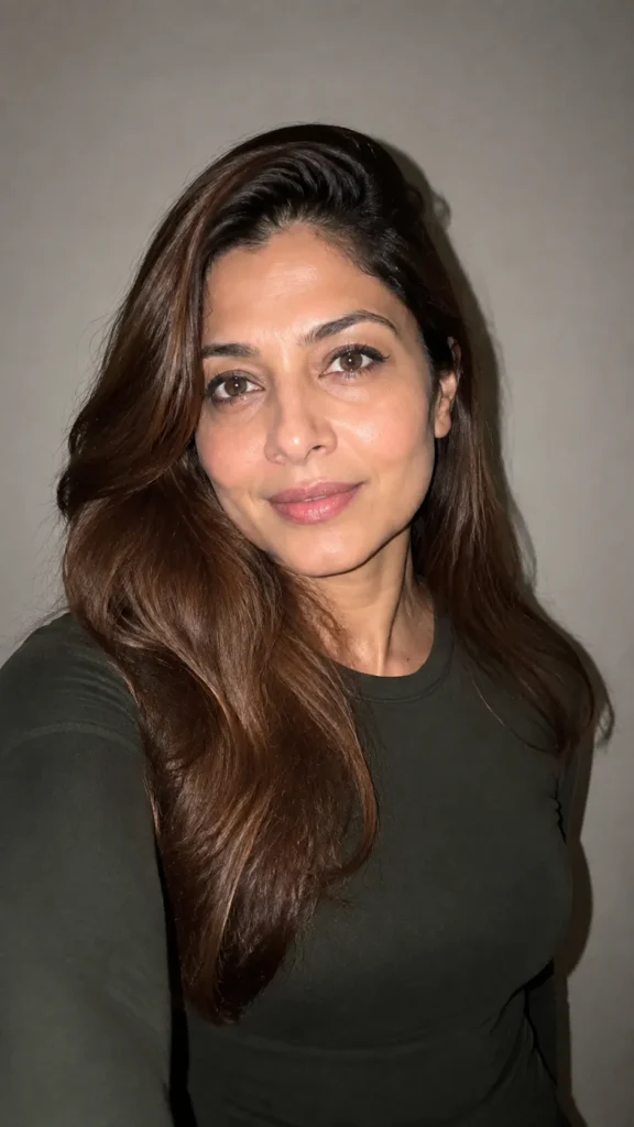 Selfie medium closeup flash photography
