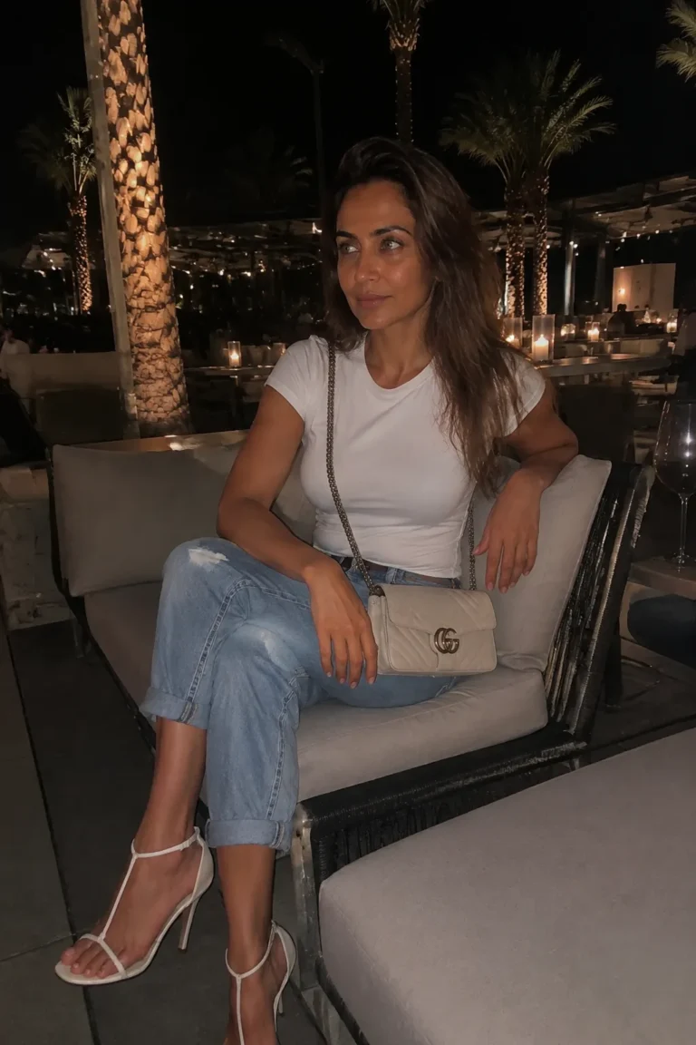 Sitting on a sofa at night in dubai