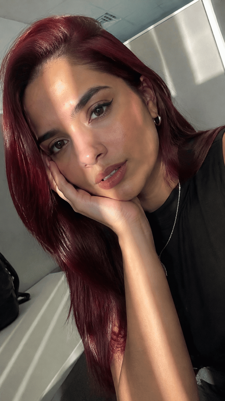 Close up selfie at the office w/ sunrays